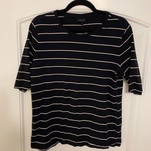 Who What Wear striped elbow sleeve top